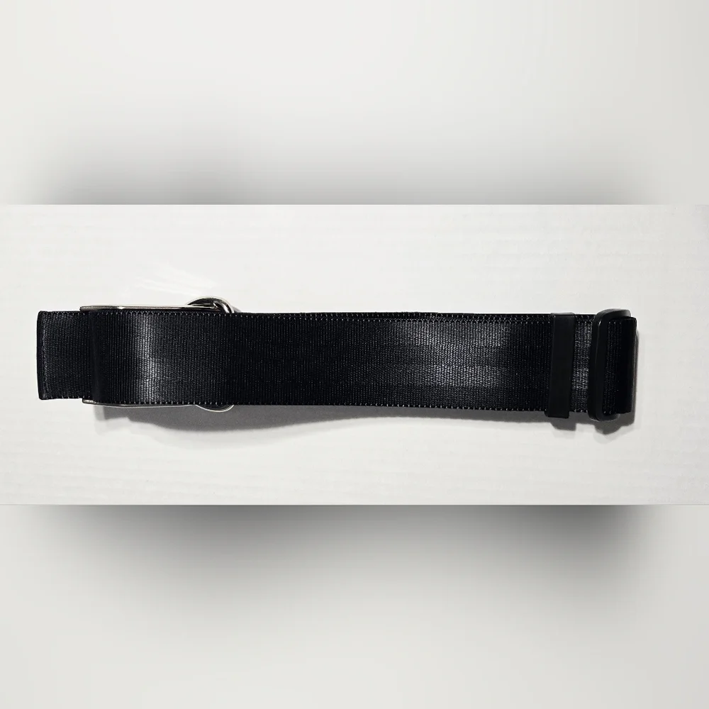 Vibrant Life‎ Heavy Duty Large Dog Collar Black Nylon Metal Buckle Adjustable